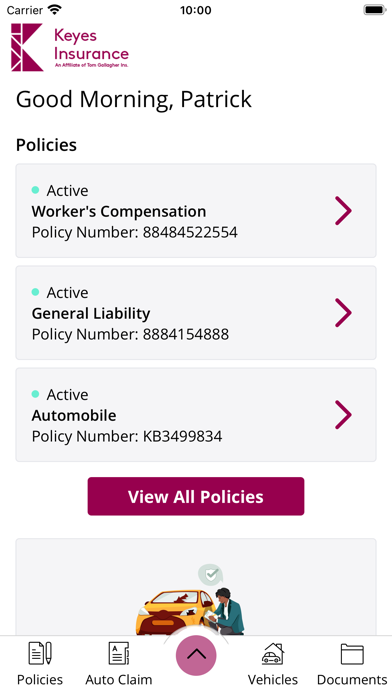 Keyes Insurance Online Screenshot