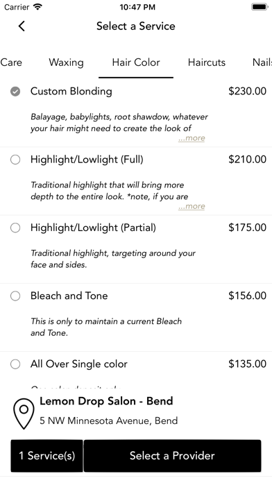 Lemon Drop Salon Screenshot