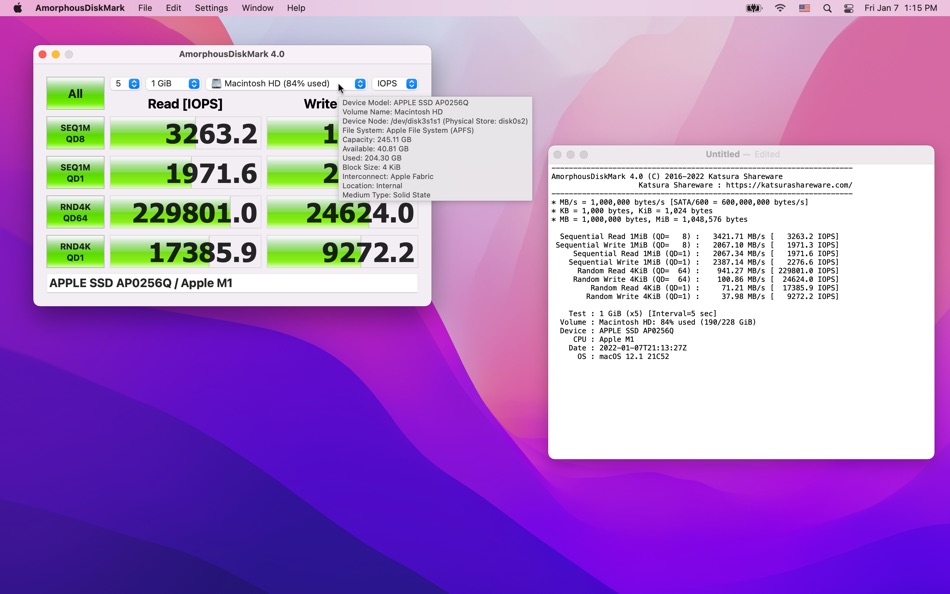 #2. AmorphousDiskMark (macOS) 由: Katsura Shareware