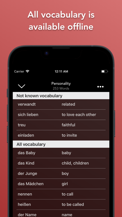 VocApp - Just Vocabulary Screenshot