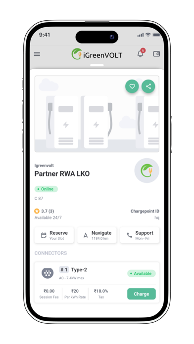 iGreenVOLT - EV Charging Screenshot