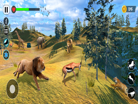 ライオン ゲーム 3D シミュレーター ジャングルのおすすめ画像3