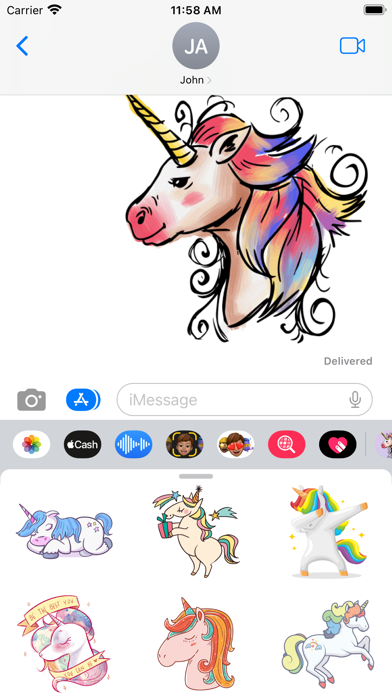 Screenshot #1 pour Colourful Unicorn Stickers