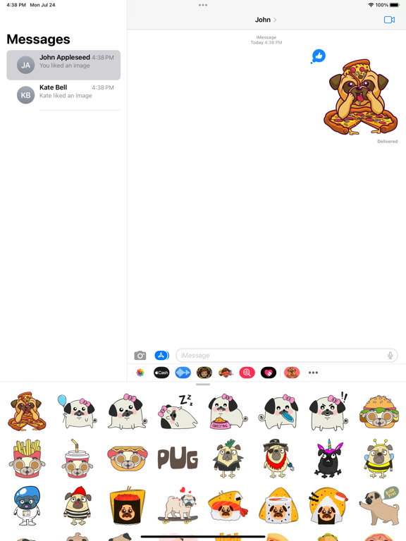 Screenshot #4 pour Adorable Baby Pug Stickers