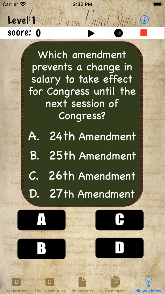 #9. Did You Know: US Constitution (iOS) By: Sigma Sky, LLC