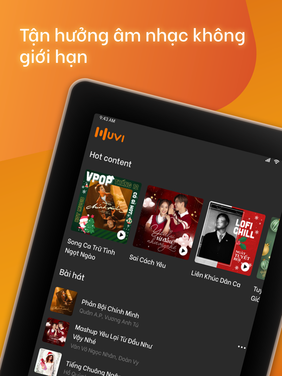 Muvi - Âm Nhạc Và Cảm Xúc iPad screenshot 1 - Music app
