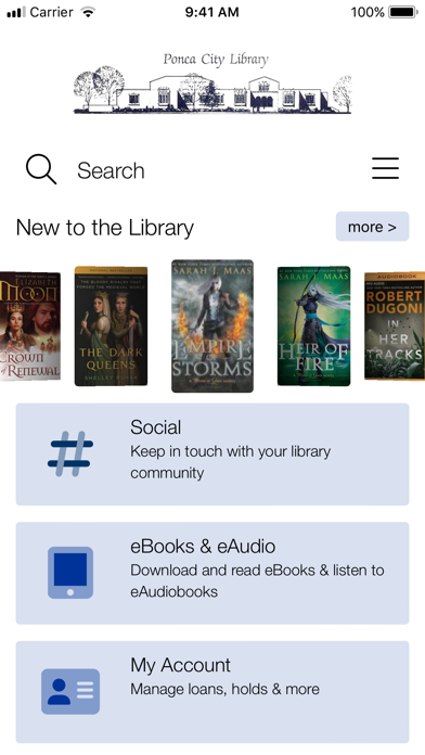 Ponca City Library Screenshot