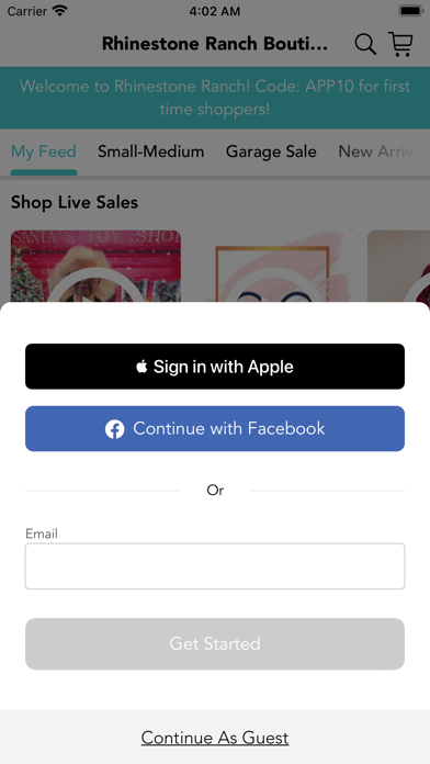 Rhinestone Ranch Boutique Screenshot