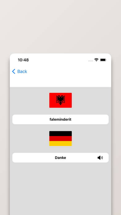 Albanisch-Deutsch Wörterbuch Screenshot