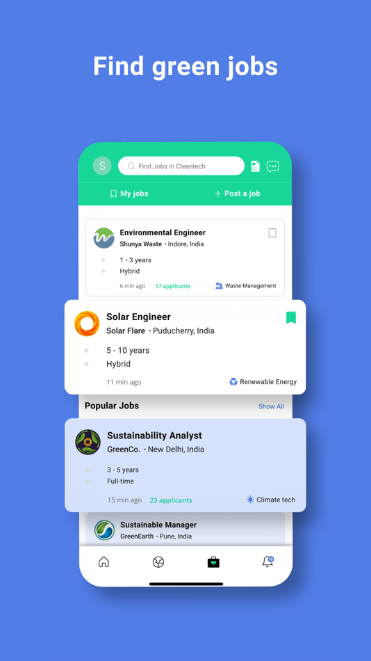 #1. BlueCircle: Green Jobs & Learn (iOS) 由: Unified Leadership Private Limited