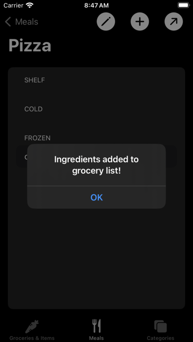 BasicList: Groceries & Meals Screenshot