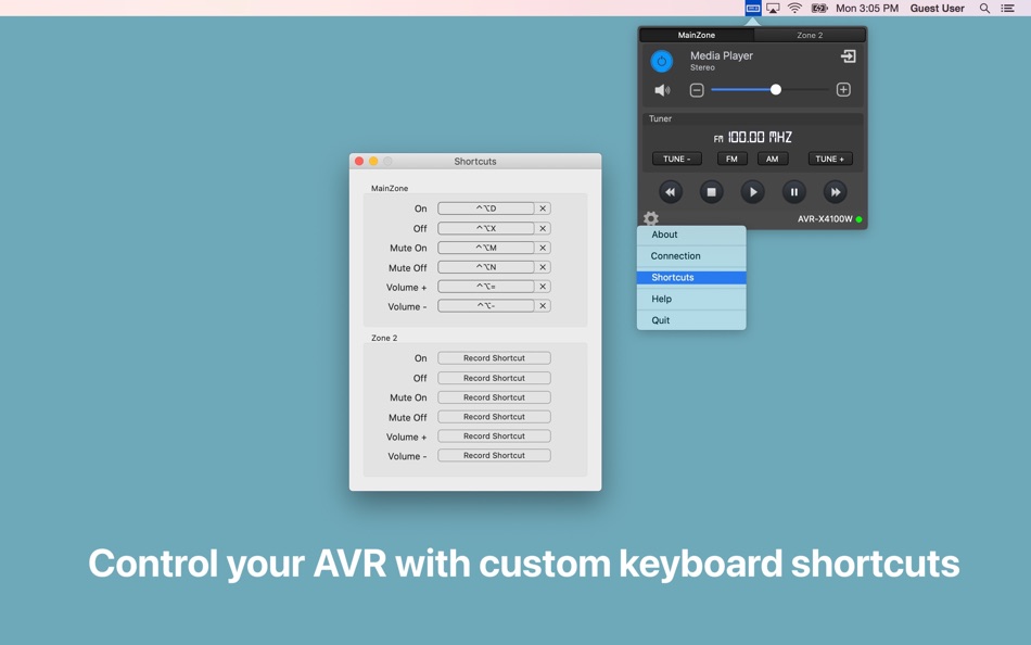 #2. AVR Control (macOS) 由: Georgios Trigonakis