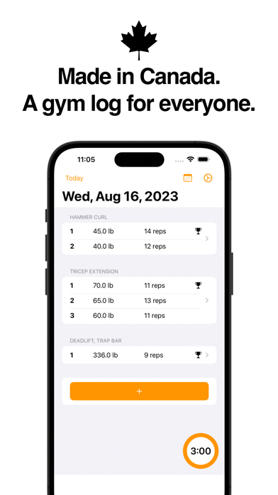 The Gym App­ - Workout Tracker Screenshot