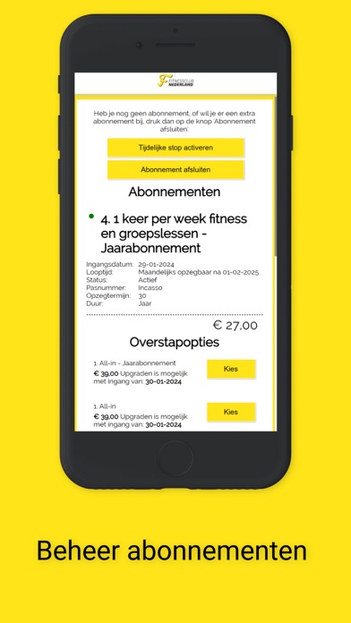 Fitnessclub Nederland Screenshot