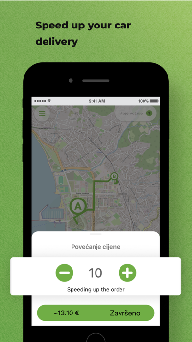 Greencar.me Taxi Screenshot