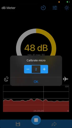 Captura de pantalla de DBMeter - Sonometro en iPhone 3