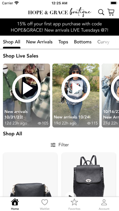 Hope & Grace Boutique Screenshot