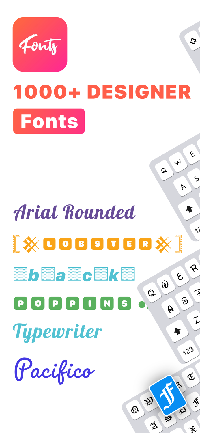 Fonts for iPhone Keyboard Art