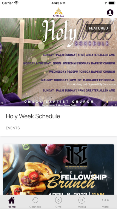 Omega Baptist Church Screenshot