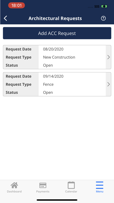 ACM Homeowner and Board App Screenshot