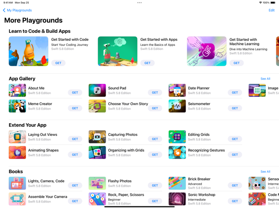 Swift Playgrounds iPad app afbeelding 2