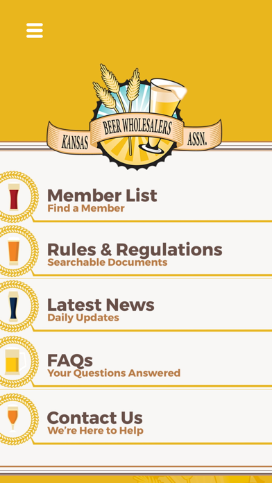 Kansas Beer Wholesalers Assoc. Screenshot