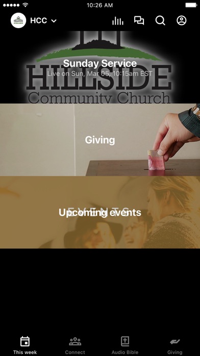 Hillside Community Church CMA Screenshot