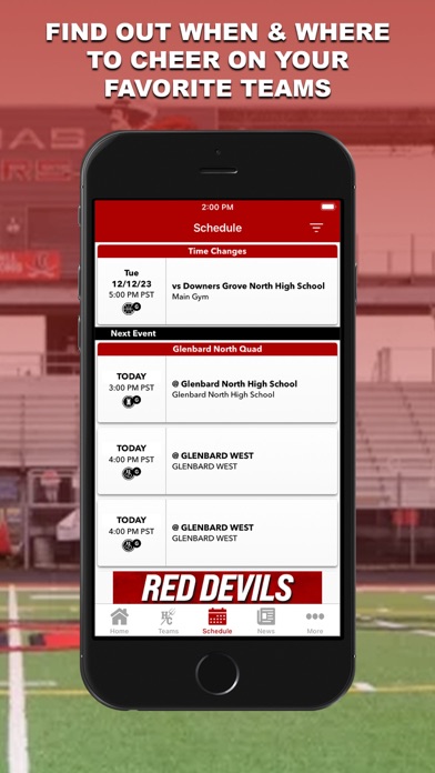 Hinsdale Central Athletics Screenshot