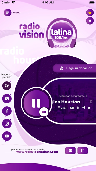 Radio Vision Latina Houston Screenshot