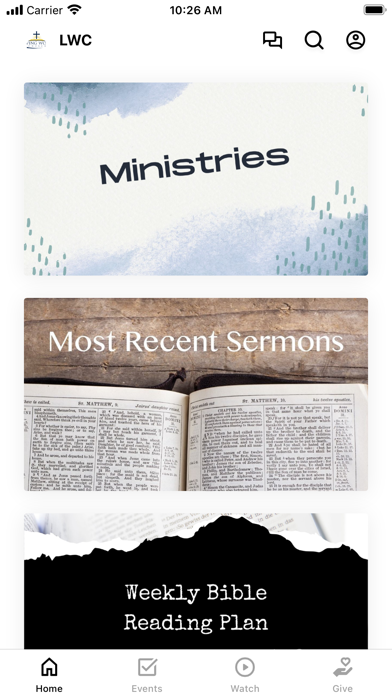 Living Word Church UPC Screenshot