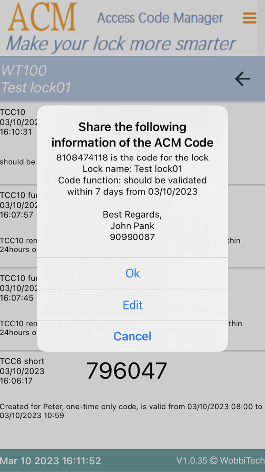 #10. ACM for locks (iOS) Podle: WOBBI TECHNOLOGY LIMITED