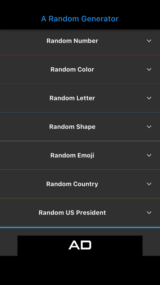 A Random Generator - 1.1.1 - (iOS)