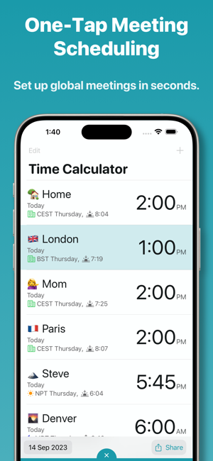 ‎World Clock Time Widget Screenshot