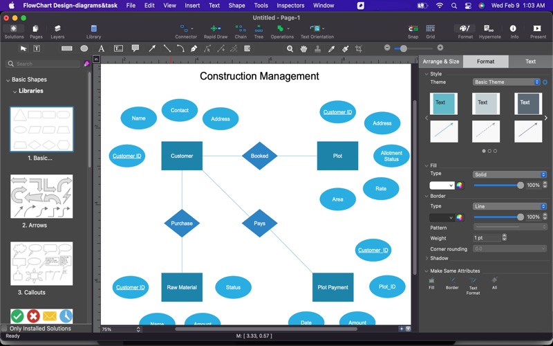 FlowChart Design-diagrams&task Screenshot