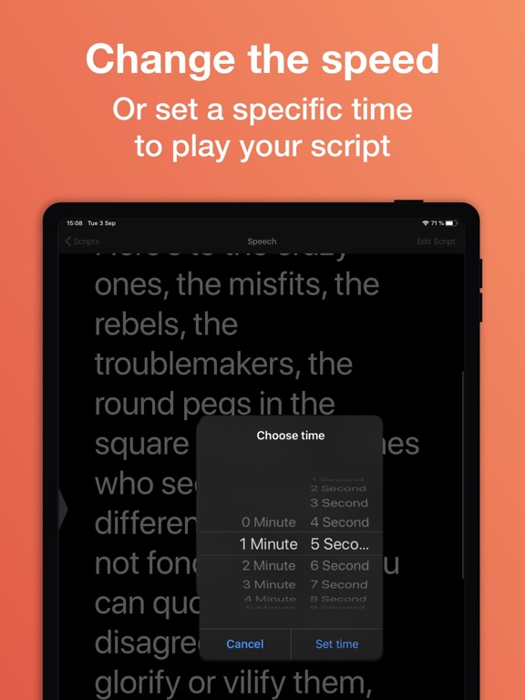 iPad Image of Teleprompter゜
