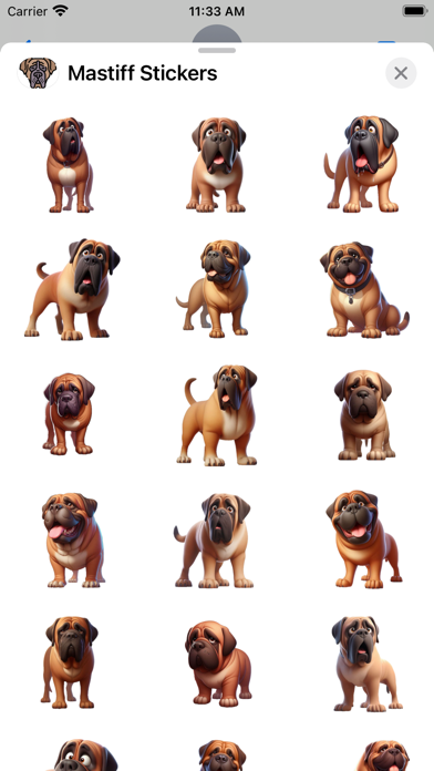Screenshot #1 pour Mastiff Stickers