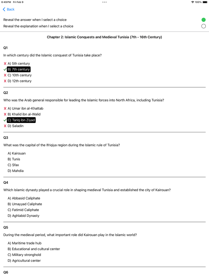 History of Tunisia Exam