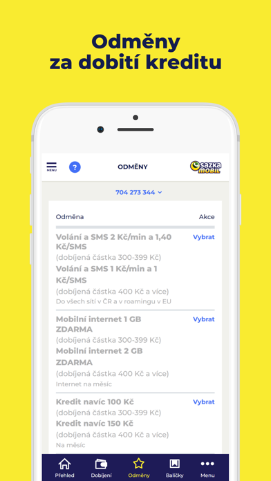 Mobilní operátor SAZKAmobil Screenshot