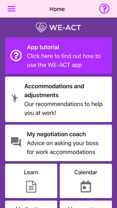WE-ACT Screenshot