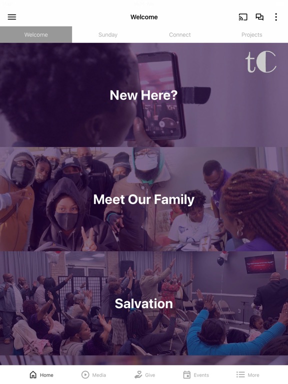 Timbrel Church International iPad screenshot 1 - Education app