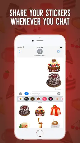 Game screenshot Birthday Cake & Tea Stickers hack