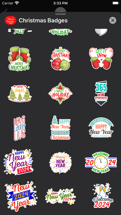 Christmas & New Year Badges Screenshot