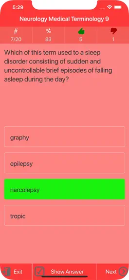 Game screenshot Neurology Medical Terms Quiz hack