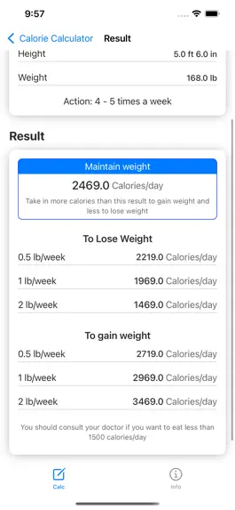 Game screenshot Calorie Calculator - TDEE Calc apk