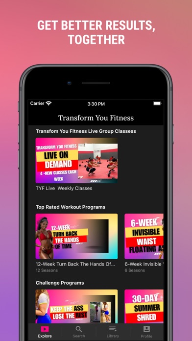 TRANSFORM YOU FITNESS ONLINE Screenshot