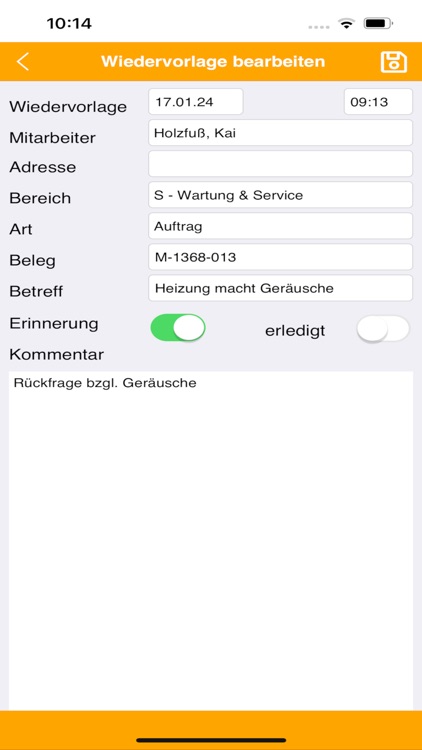 EasyTec mobile Wiedervorlage