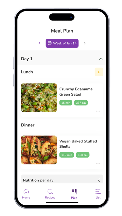 BetterFoodGuru Meal Planner Screenshot