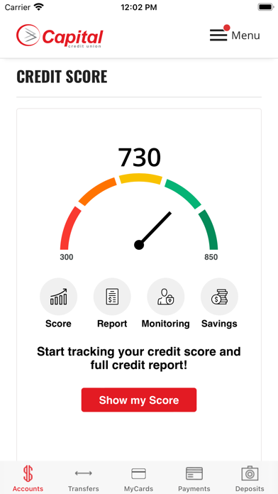 Capital Credit Union Mobile Screenshot