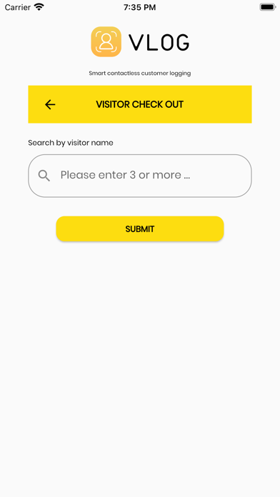VLOG App – VISITOR MANAGEMENT Screenshot