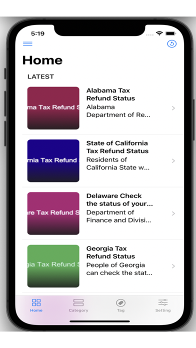 USA Tax Refund Status Screenshot